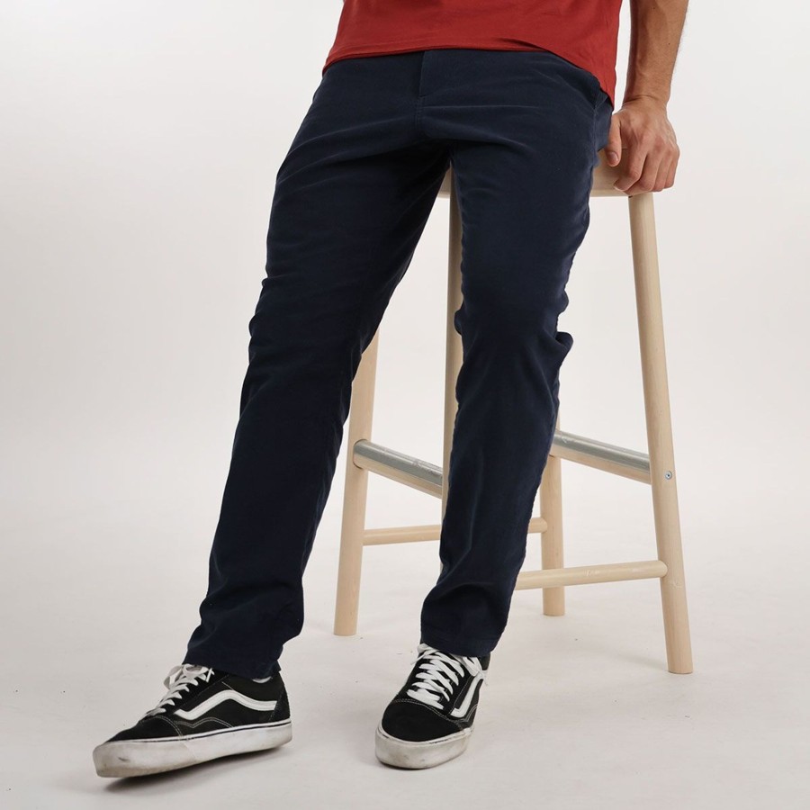 Oxbow Pantalon | Chino Velours Reanour - Deep Marine